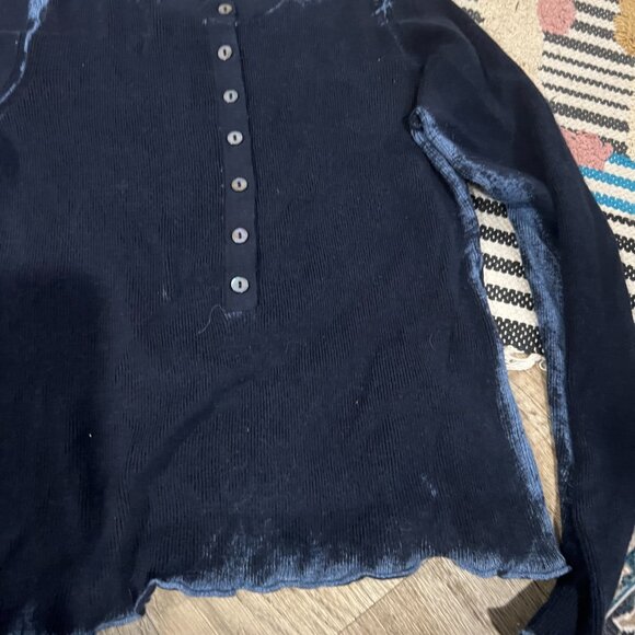 AUTUMN CASHMERE inked button front henley M - Picture 6 of 7